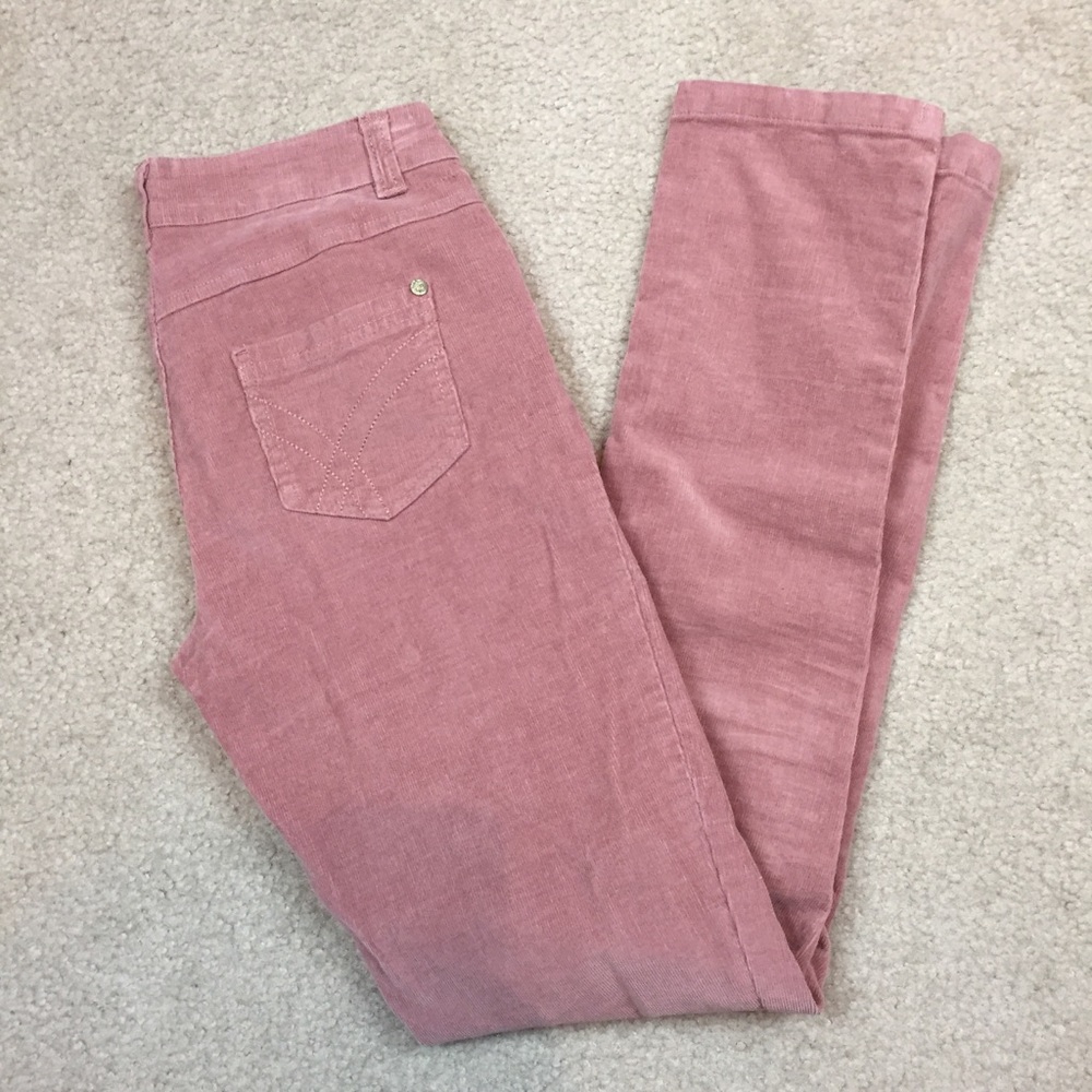 Primark denim pink cords sz 2 Skinny
